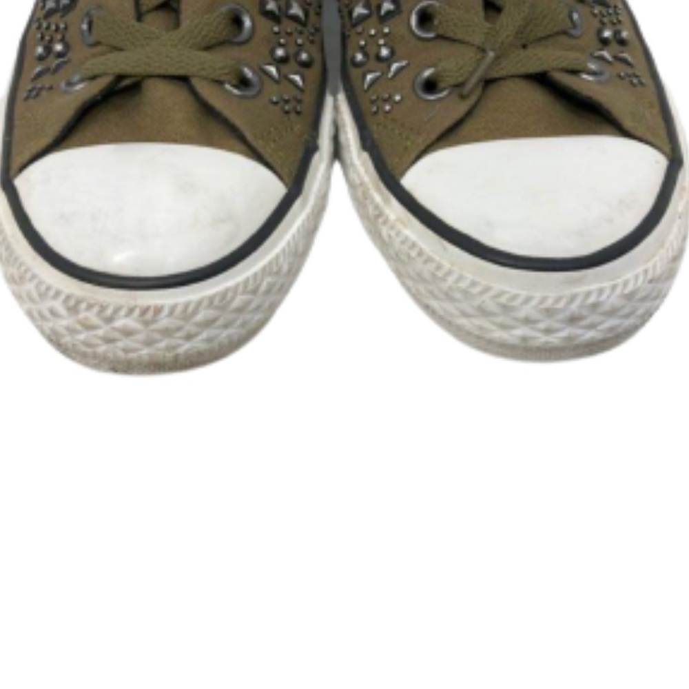 Converse Chuck Taylor PU army green studded sneakers size 9.5 - Picture 10 of 11